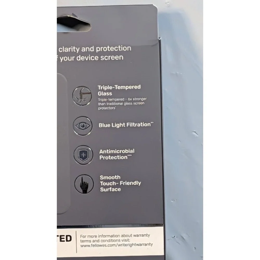 WriteRight DuraGlass Screen Protector iPhone 17 Pro Clear NIB Blue Light Filter
